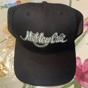 Black Motley Crue Logo Snap Back Trucker Hat